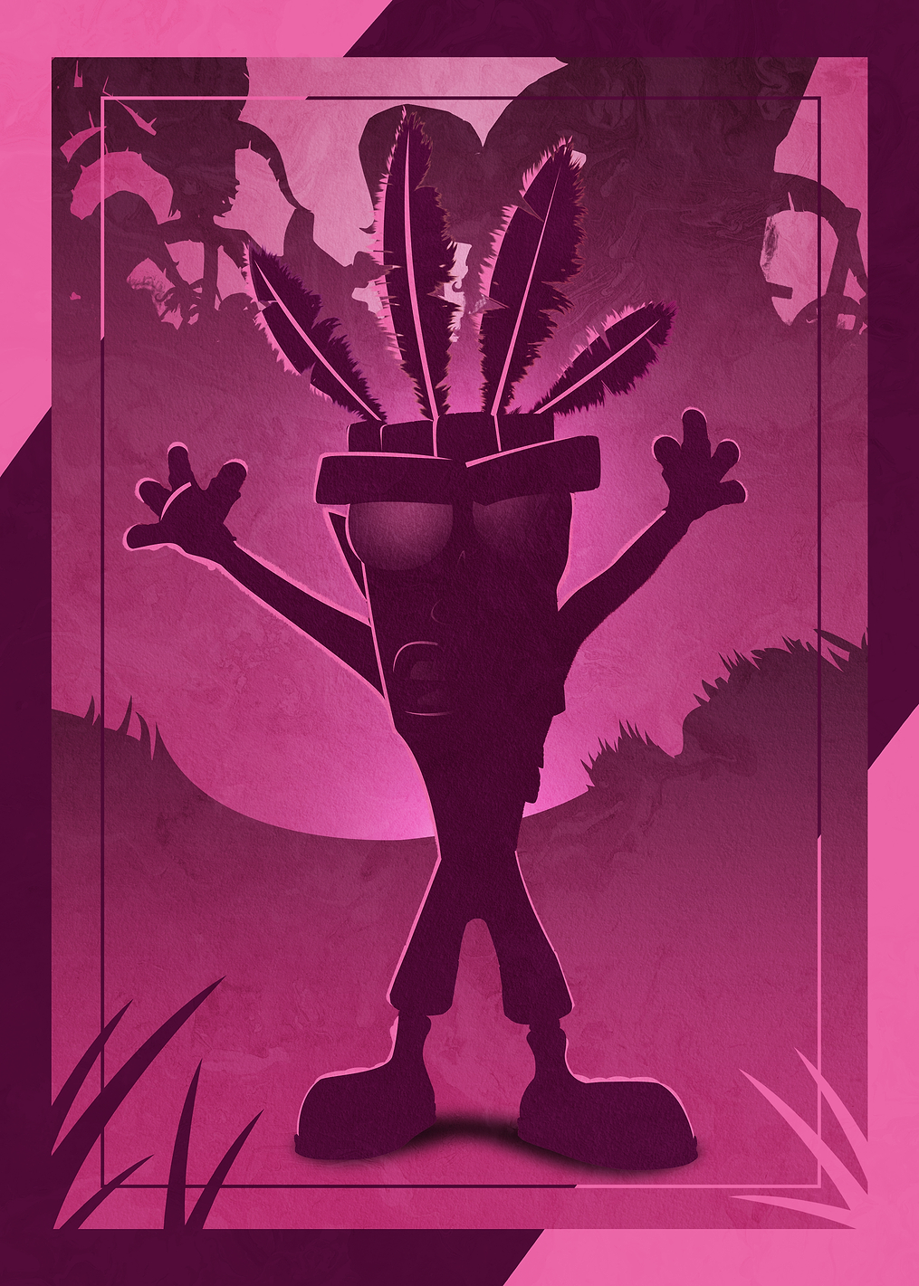 Aku Aku Silhouette: постер из коллекции Crash Bandicoot