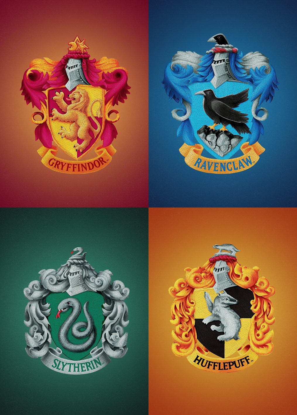 Hogwarts Houses: постер из коллекции Wizarding World
