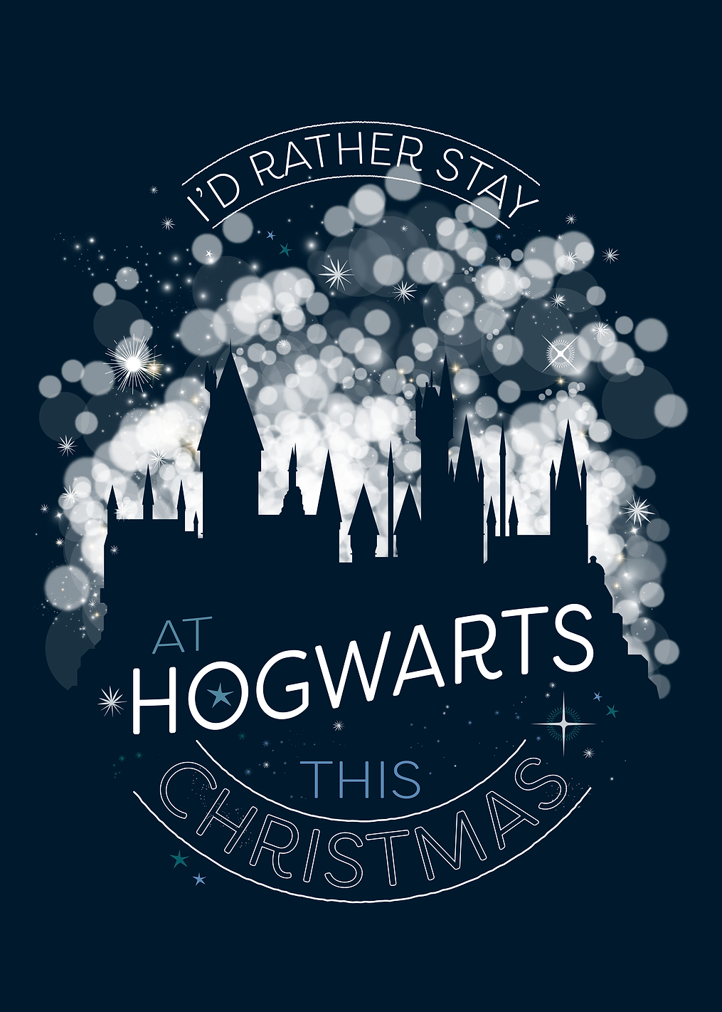I'd rather stay at Hogwart: постер из коллекции Wizarding World