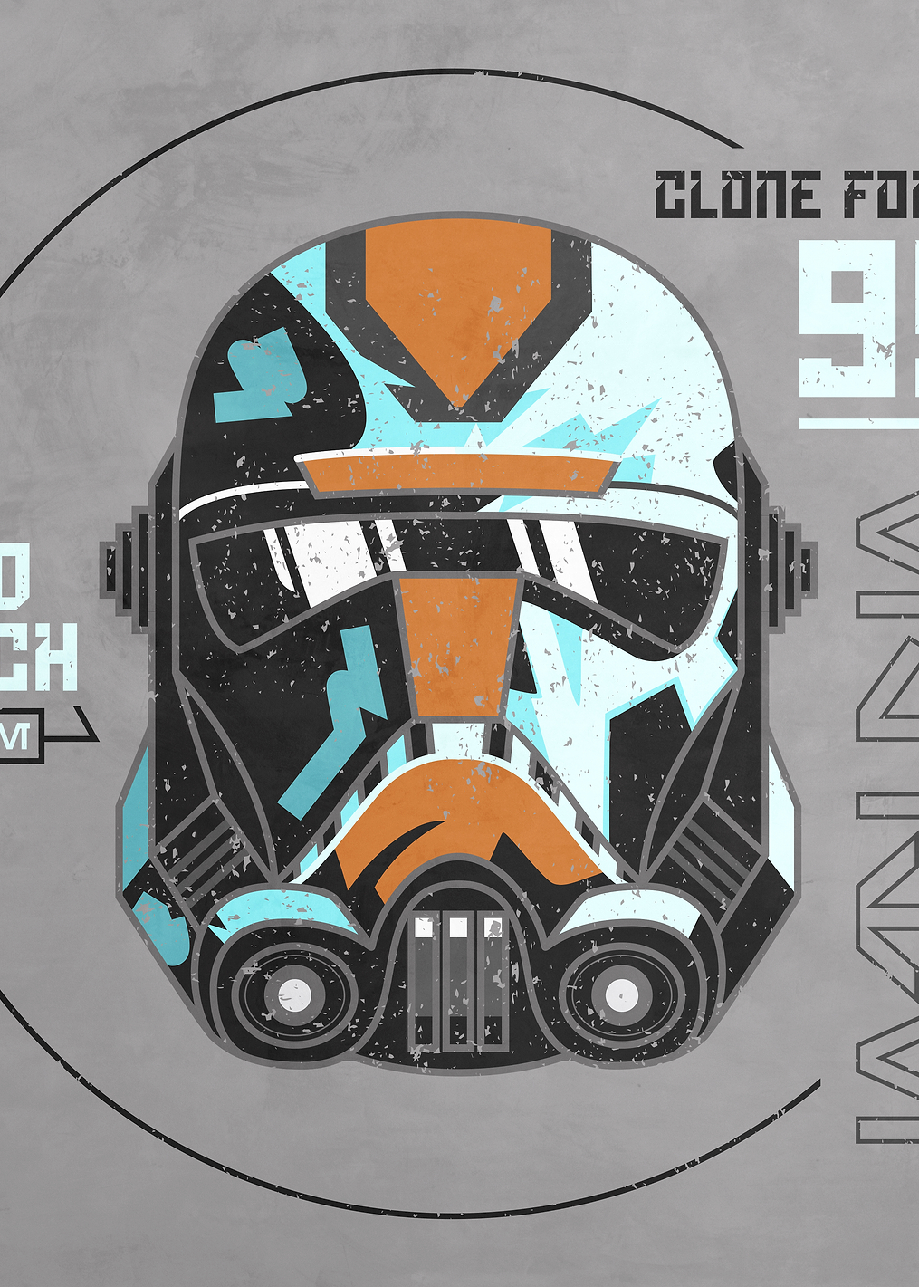 Bad Batch trooper helmet: постер из коллекции Star Wars