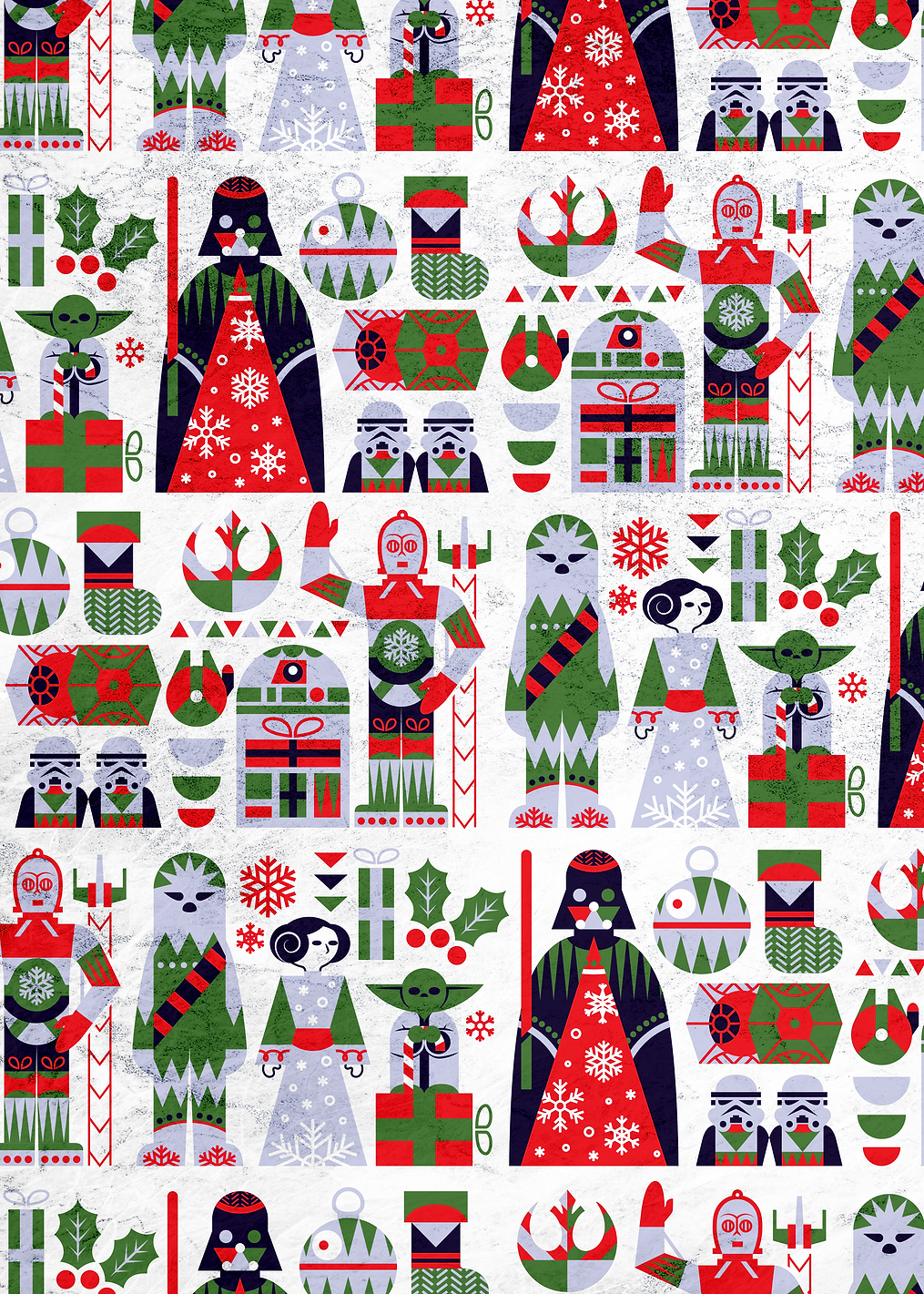 Christmas pattern: постер из коллекции Star Wars