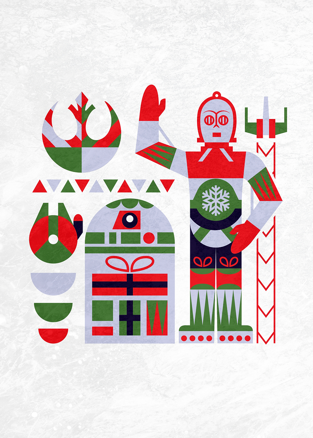 Happy Holidays from Droids: постер из коллекции Star Wars