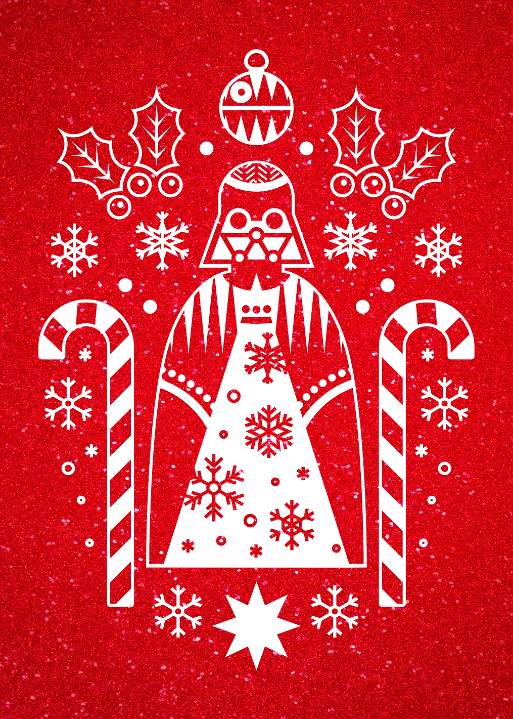 Christmas Vader red: постер из коллекции Star Wars