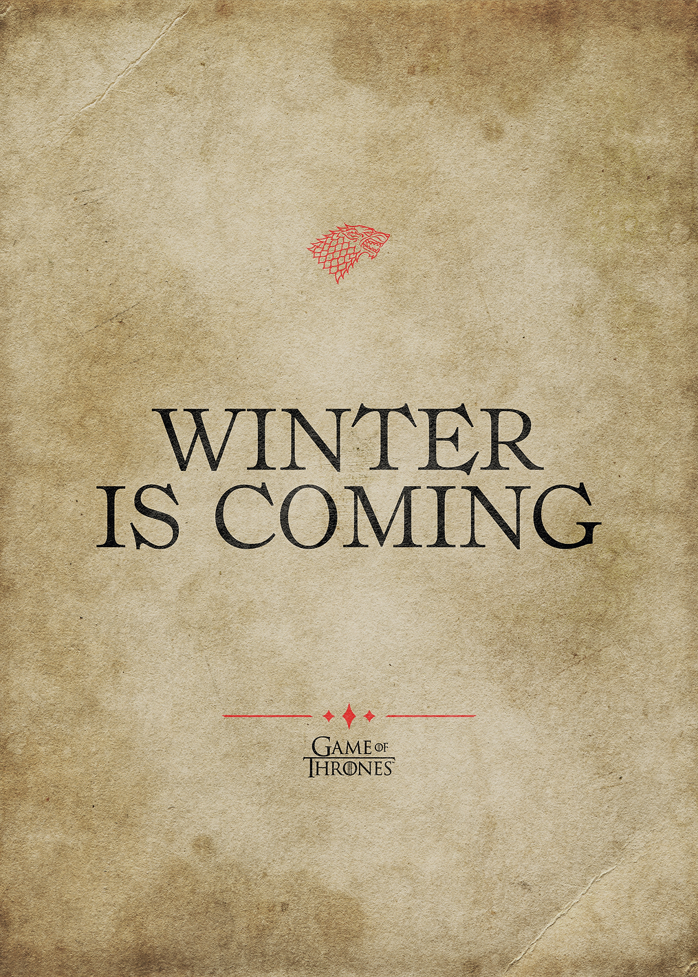 Winter is Coming: постер из коллекции Game of Thrones