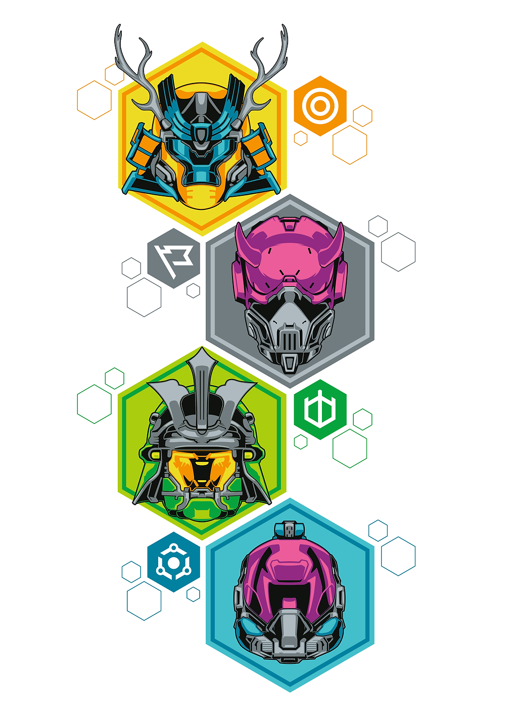 Yoroi Helmets: постер из коллекции HALO Game