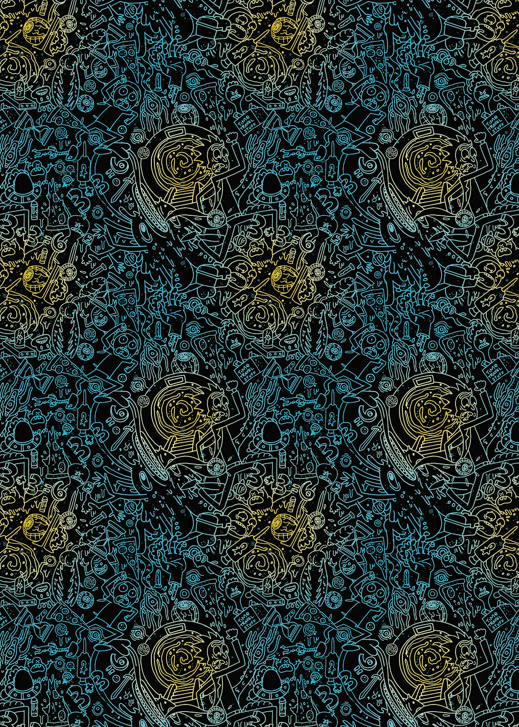 Rick Pattern: постер из коллекции Rick and Morty