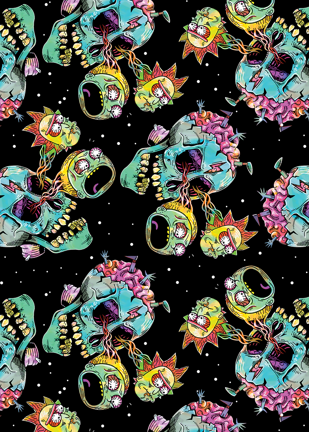 Skull Pattern: постер из коллекции Rick and Morty