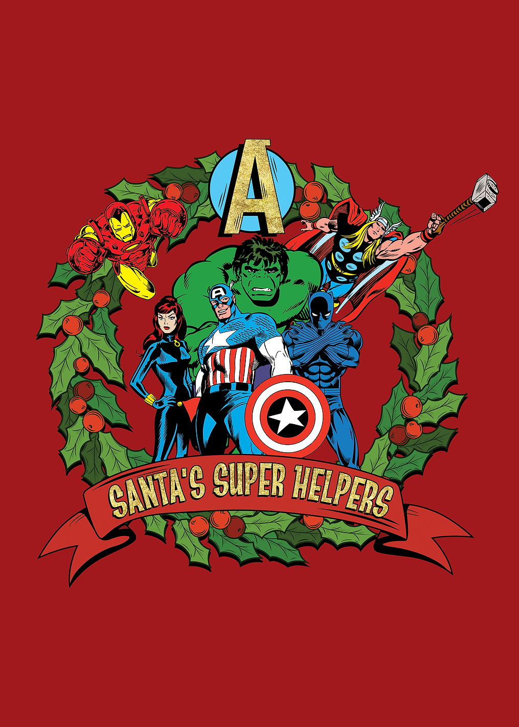 Santa Super Helpers red: постер из коллекции Marvel