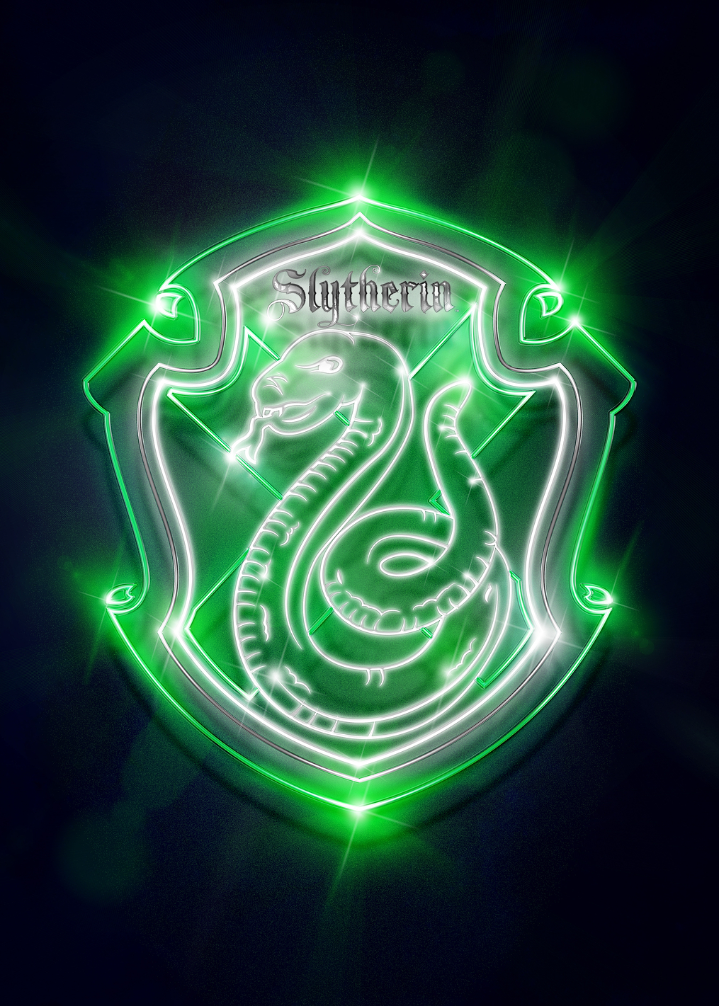Slytherin Neon Emblem: постер из коллекции Wizarding World