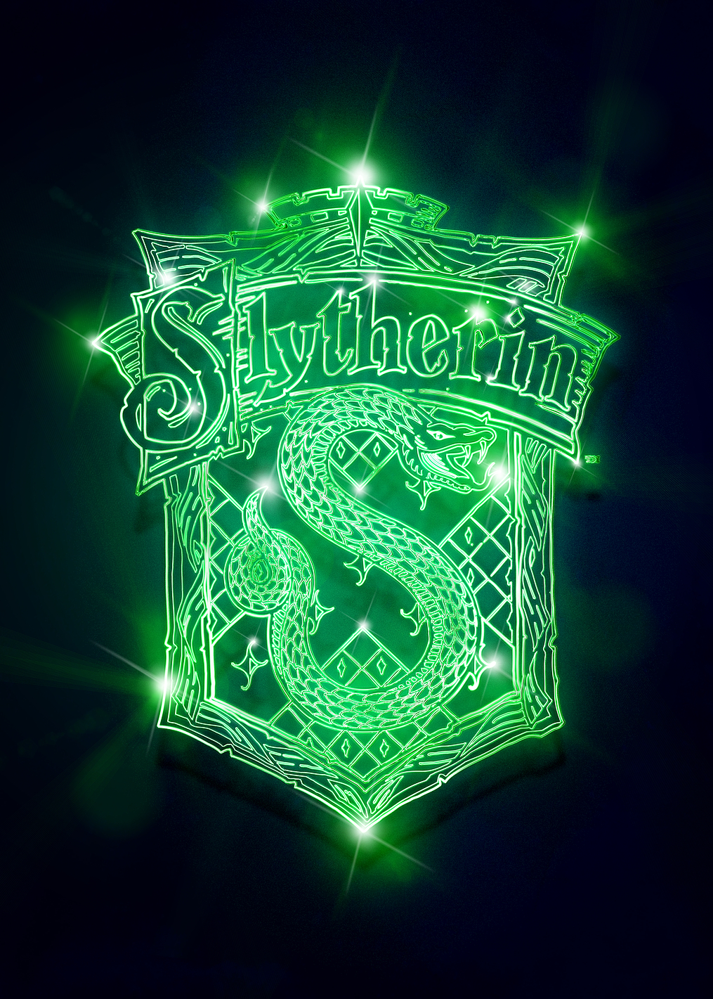 Slytherin Neon Crest: постер из коллекции Wizarding World