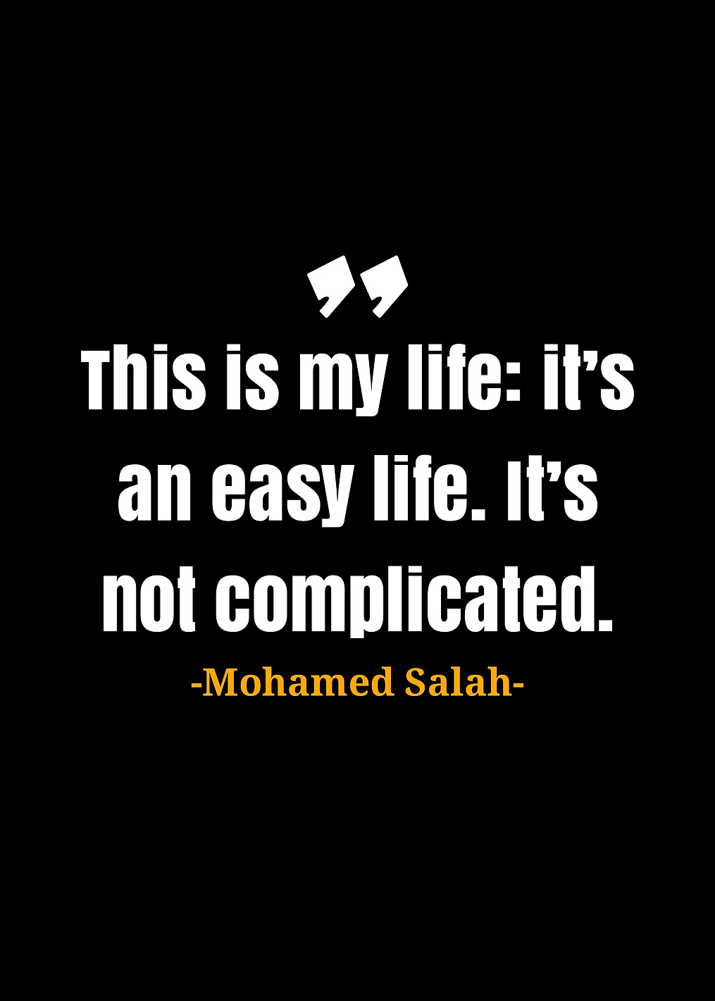 Mohamed Salah quotes: постер из коллекции Мохамед Салах