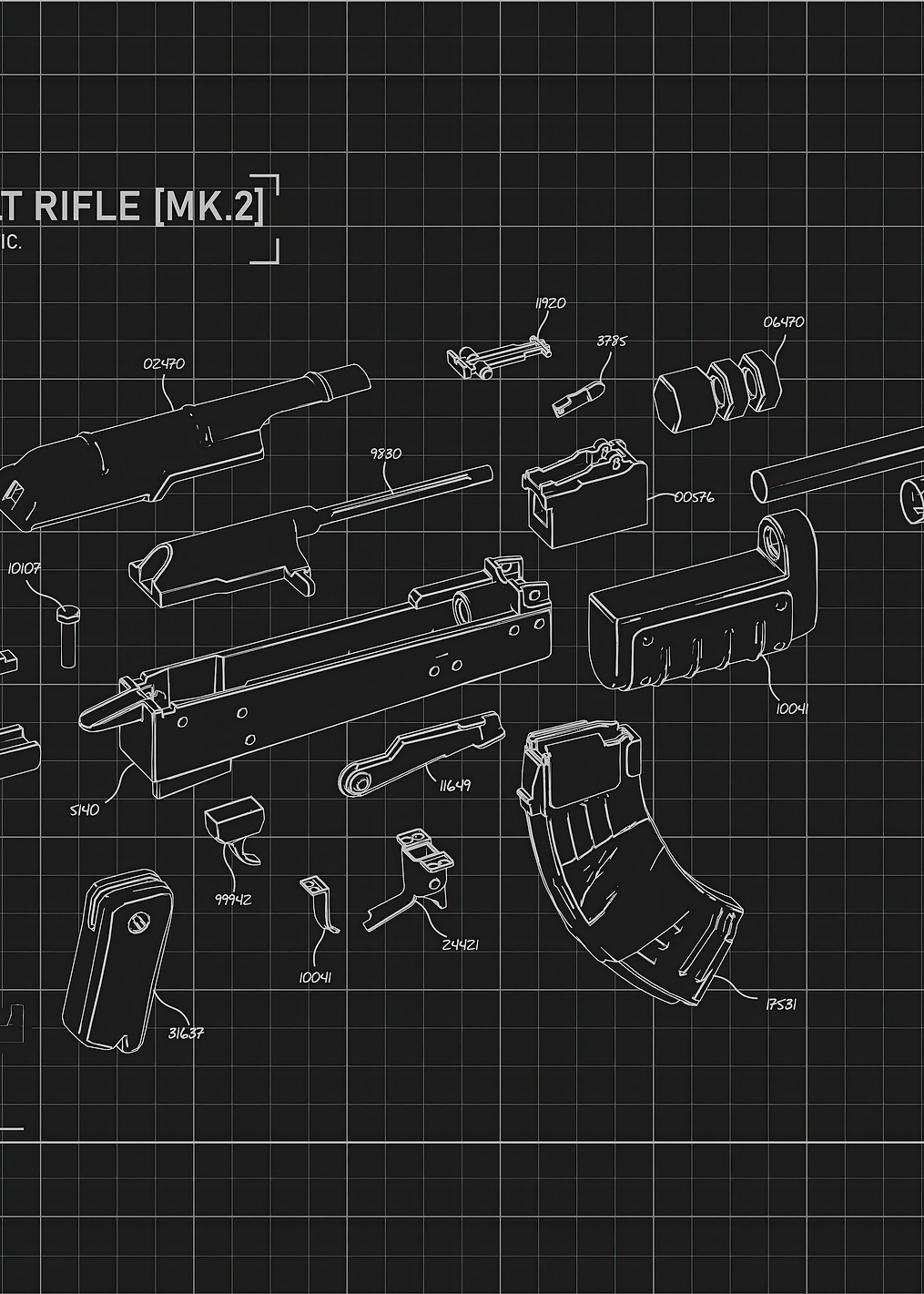 Makeshift Assault Rifle: постер из коллекции Rust Game