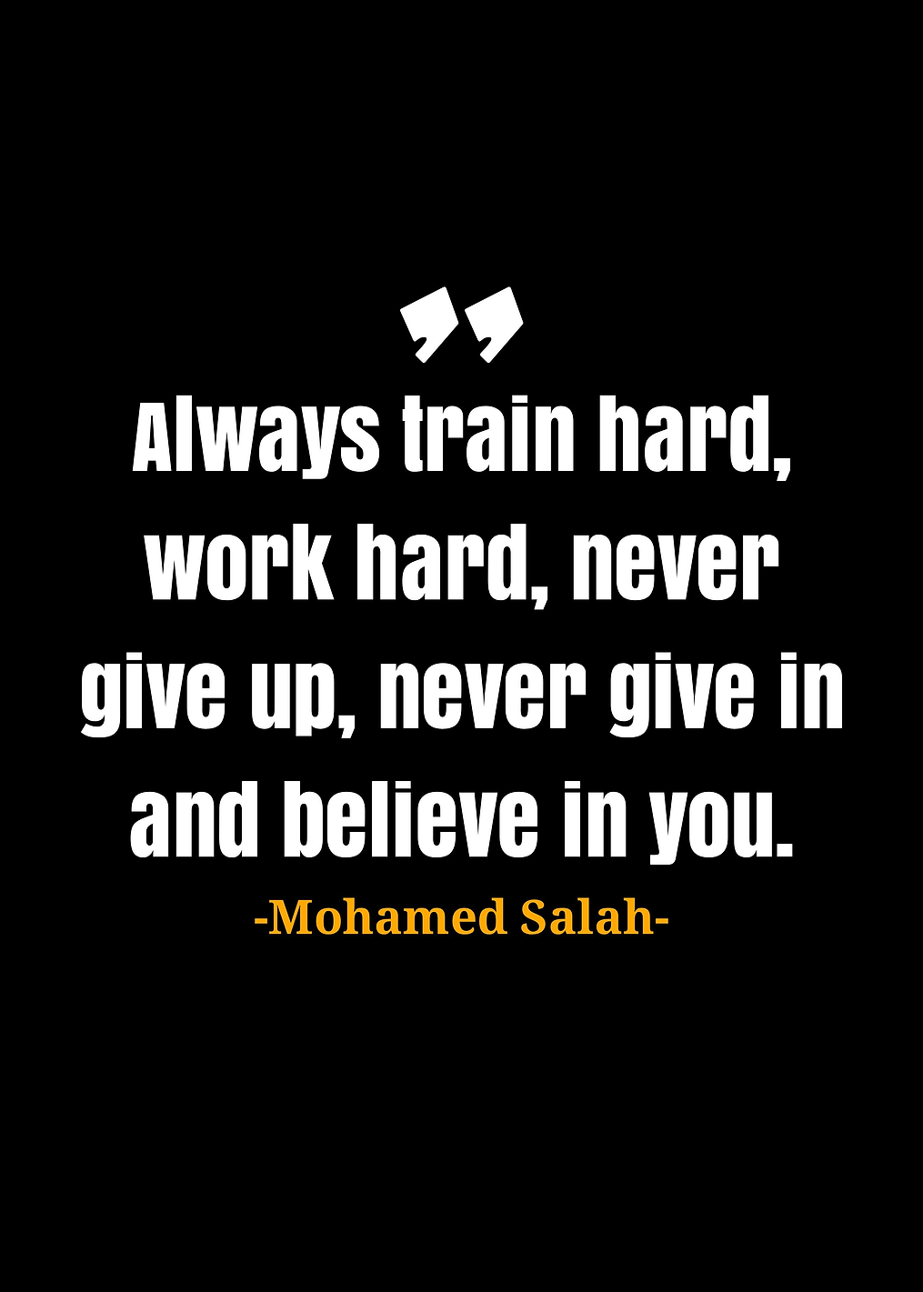 Mohamed Salah quotes: постер из коллекции Мохамед Салах