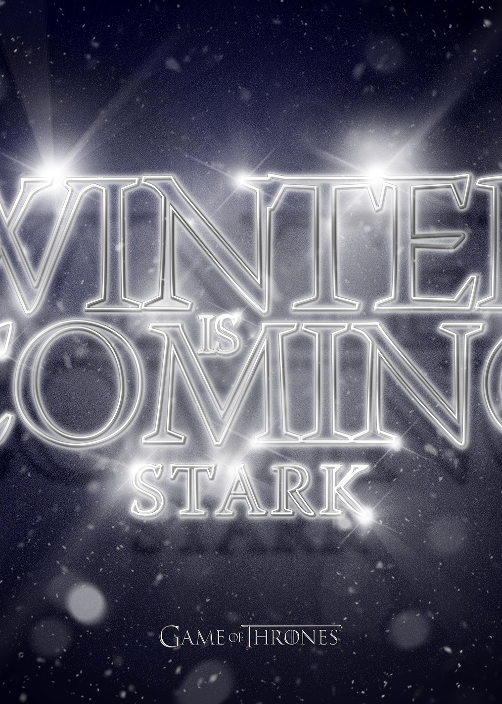 Winter is Coming neon: постер из коллекции Game of Thrones