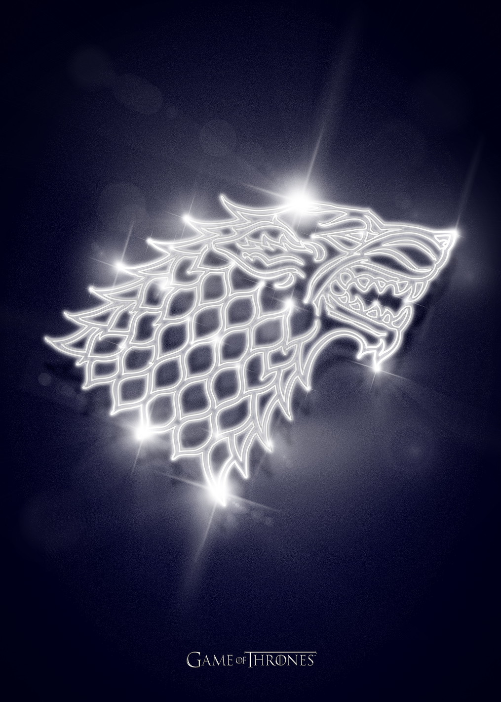 Stark Neon Sigil: постер из коллекции Game of Thrones