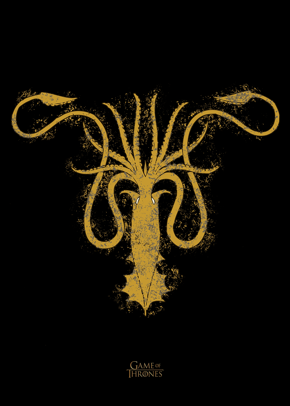 Greyjoy Black Sigil: постер из коллекции Game of Thrones