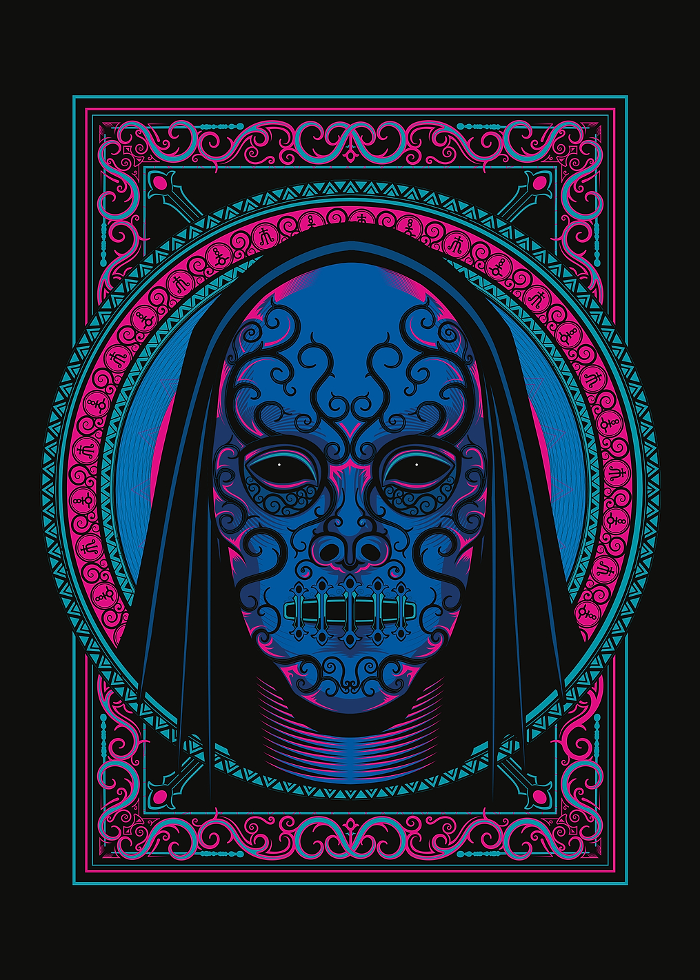 Death Eater Mask Blue: постер из коллекции Wizarding World