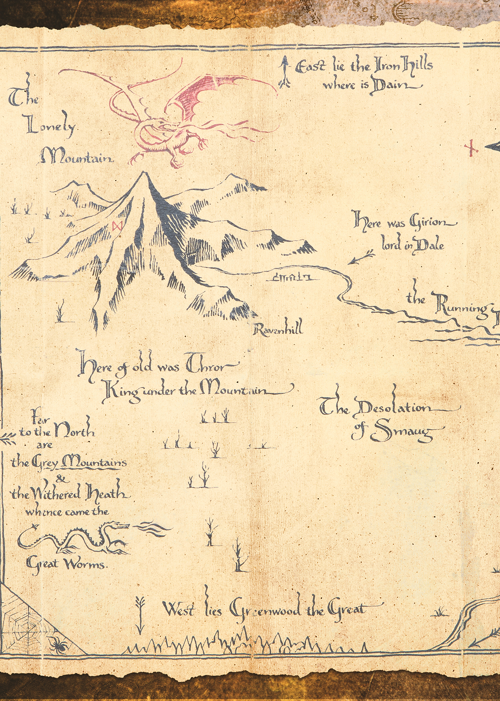 The Lonely Mountain Map: постер из коллекции Middle-earth