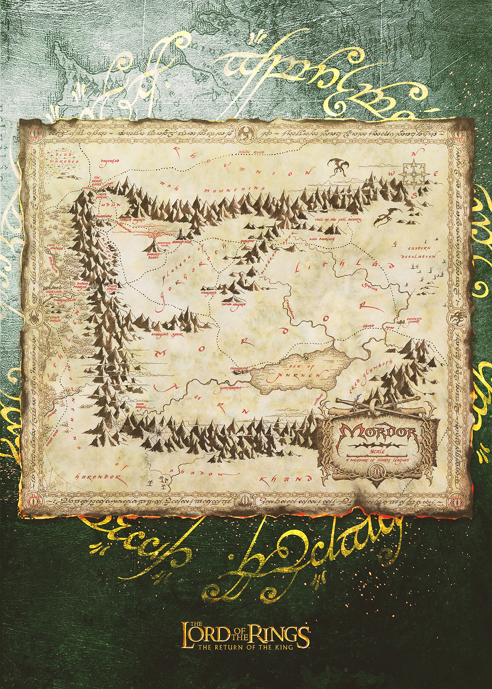 Mordor Map: постер из коллекции Middle-earth