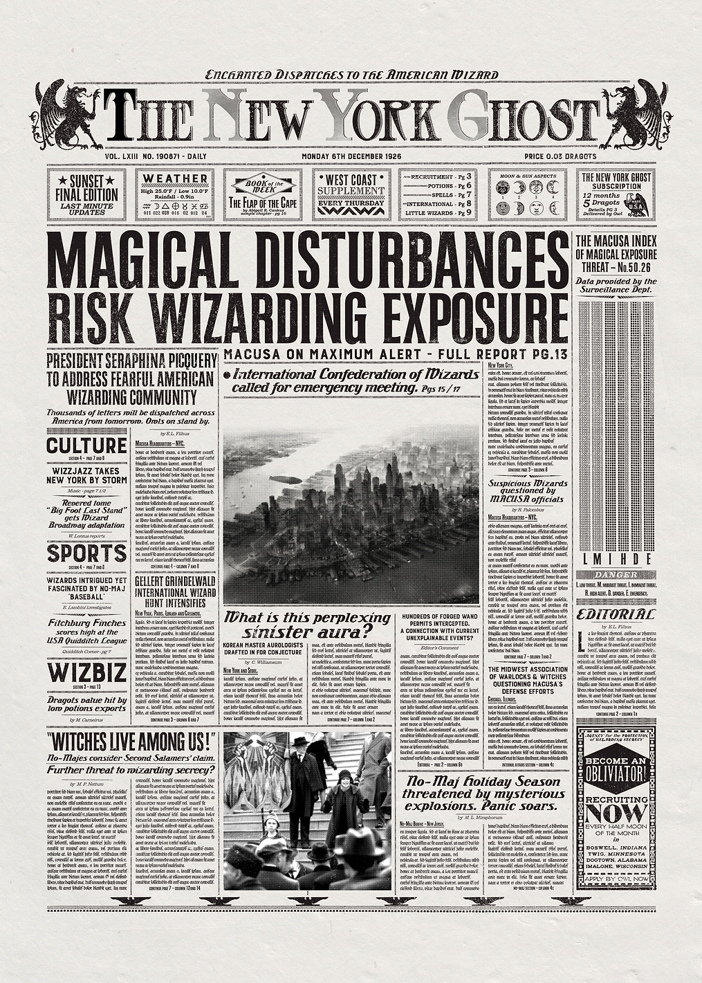 The New York Ghost: постер из коллекции Wizarding World