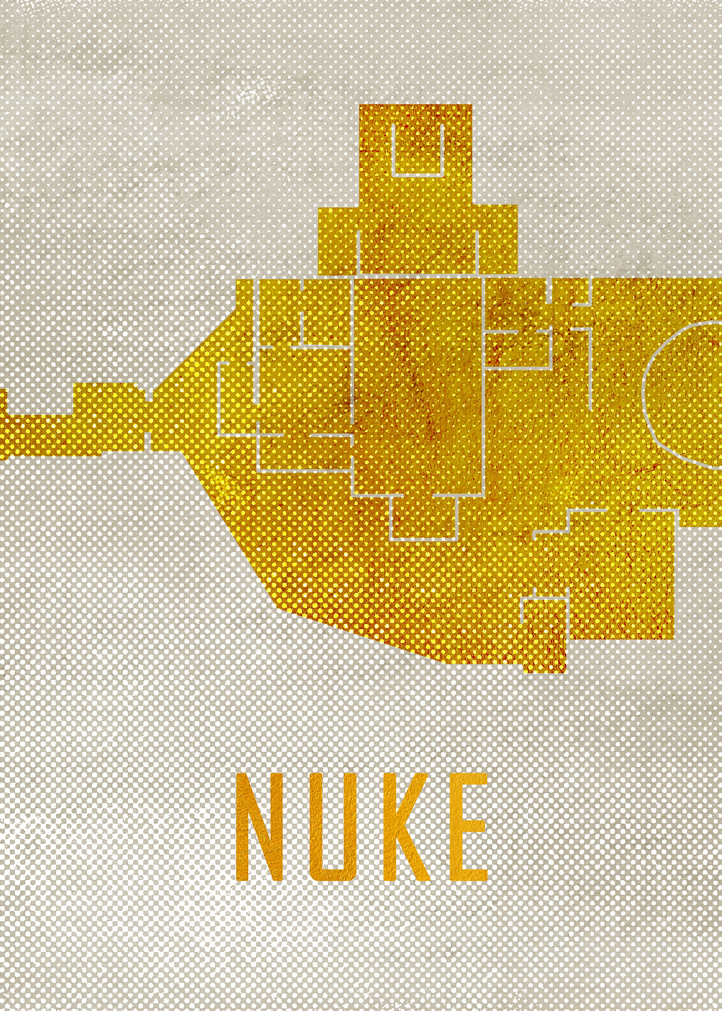 Nuke Map White And Gold: постер из коллекции Counter-Strike