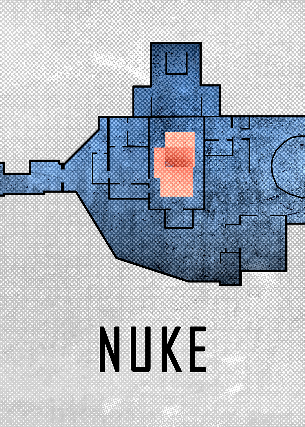 Nuke Map White: постер из коллекции Counter-Strike