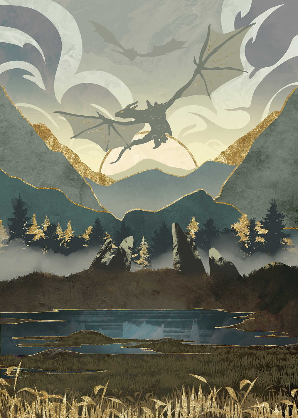 Flying Dragons: постер из коллекции The Elder Scrolls