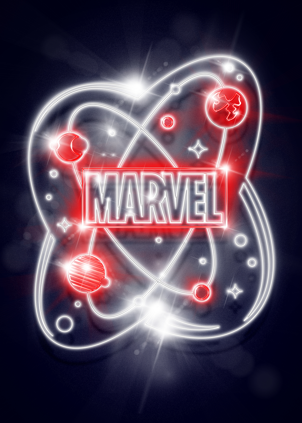 Marvel Galaxy neon: постер из коллекции Marvel