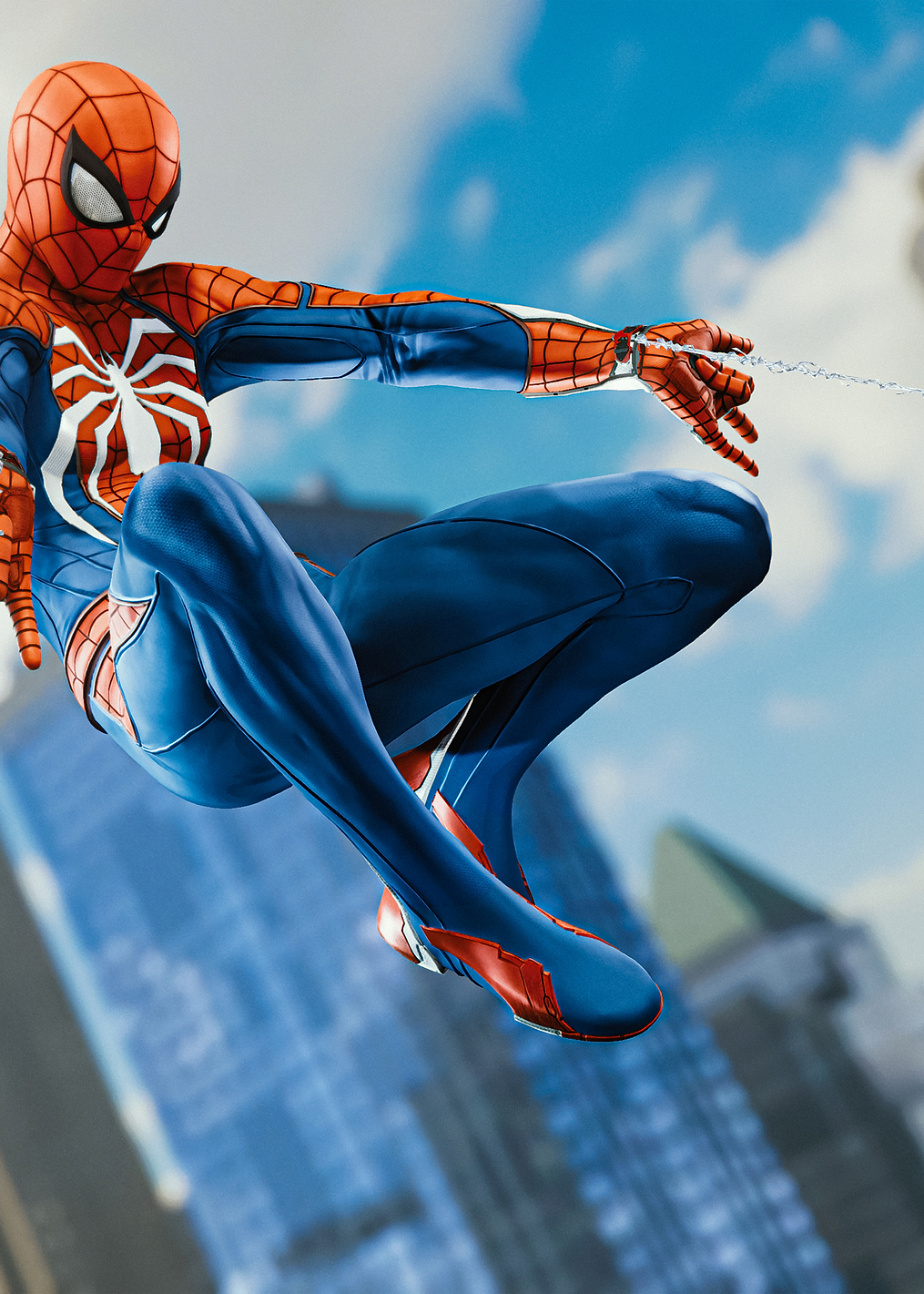 Spider-Man Web-Slinging Through the Urban Sprawl: постер из коллекции Marvel