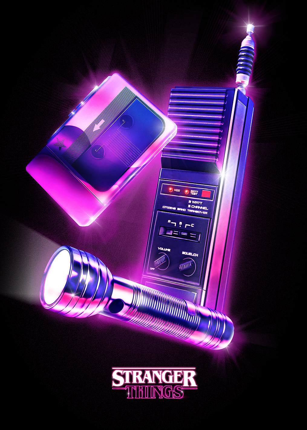 Walkman Black: постер из коллекции Stranger Things Series