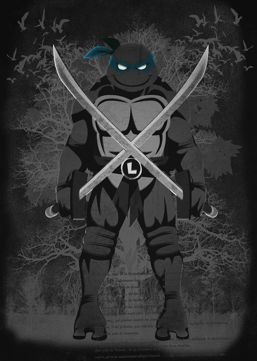 Leonardo Dark Hero: постер из коллекции TMNT
