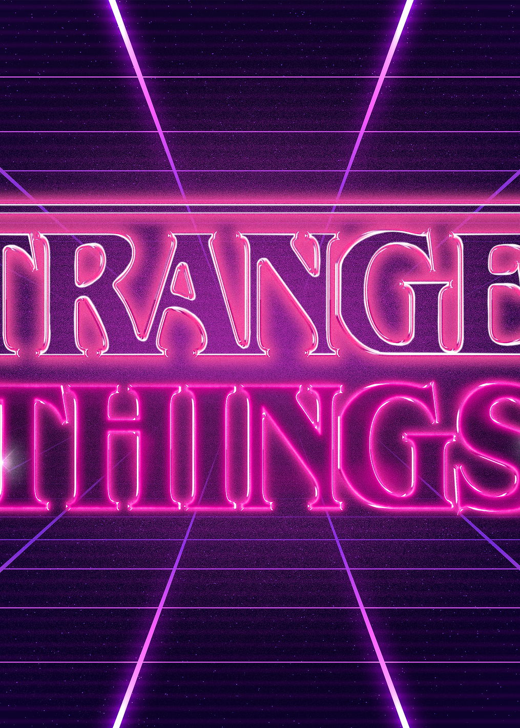 ST Logo Retro Grid: постер из коллекции Stranger Things Series