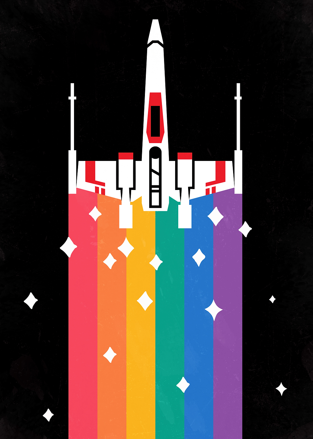 Rainbow X-Wing: постер из коллекции Star Wars