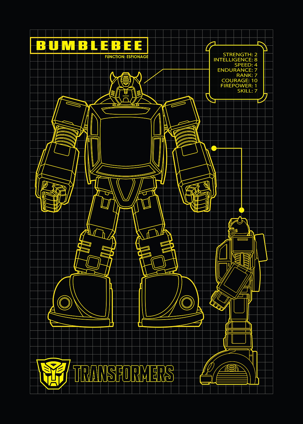 Bumblebee Yellow Graph: постер из коллекции Transformers