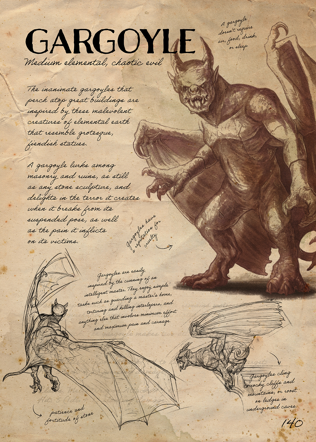 Gargoyle Note: постер из коллекции Dungeons And Dragons