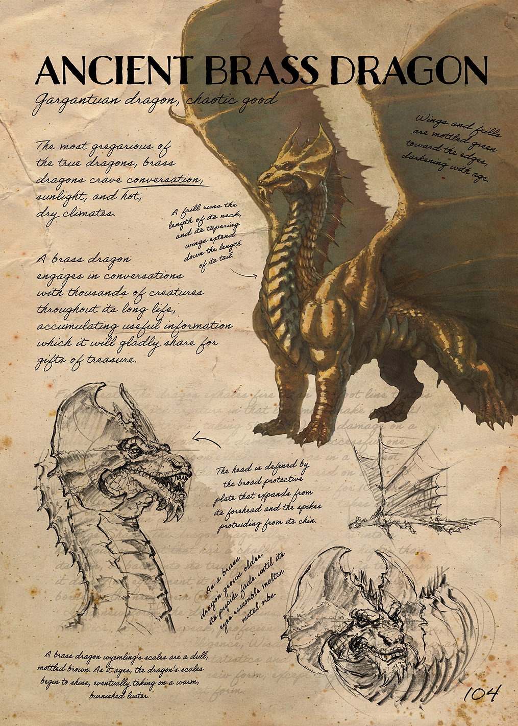Ancient Brass Dragon Note: постер из коллекции Dungeons And Dragons
