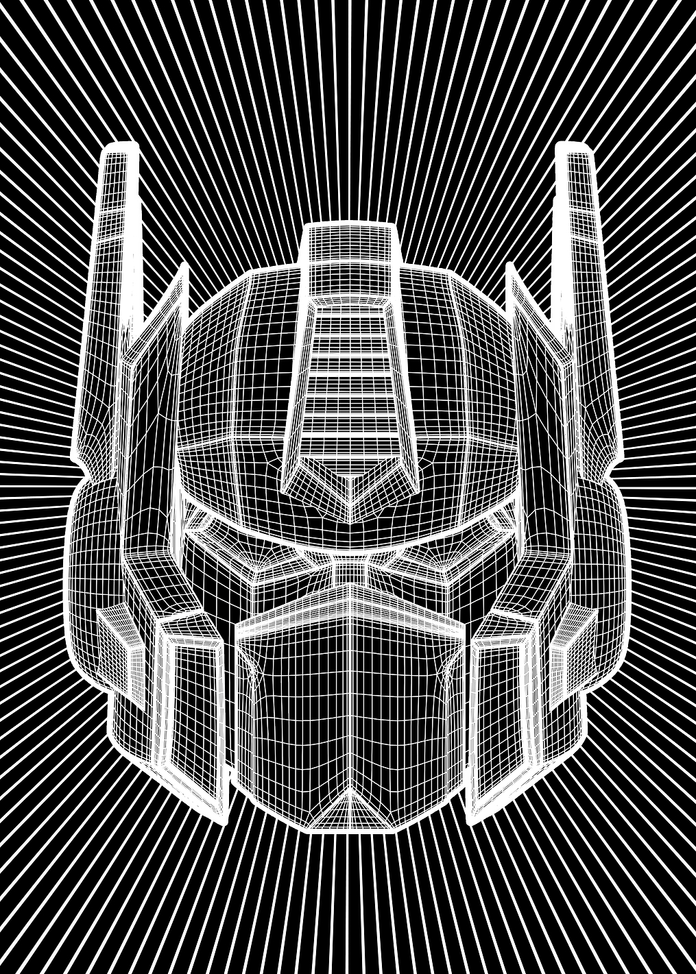 Optimus Prime Wireframe: постер из коллекции Transformers