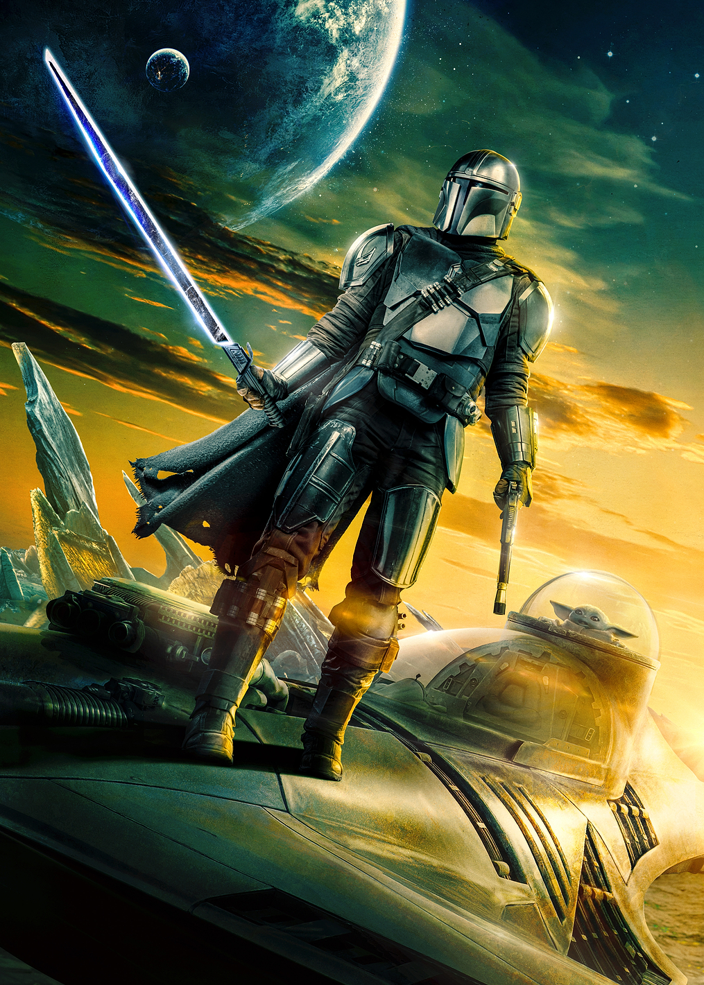 Mandalorian key art: постер из коллекции Star Wars