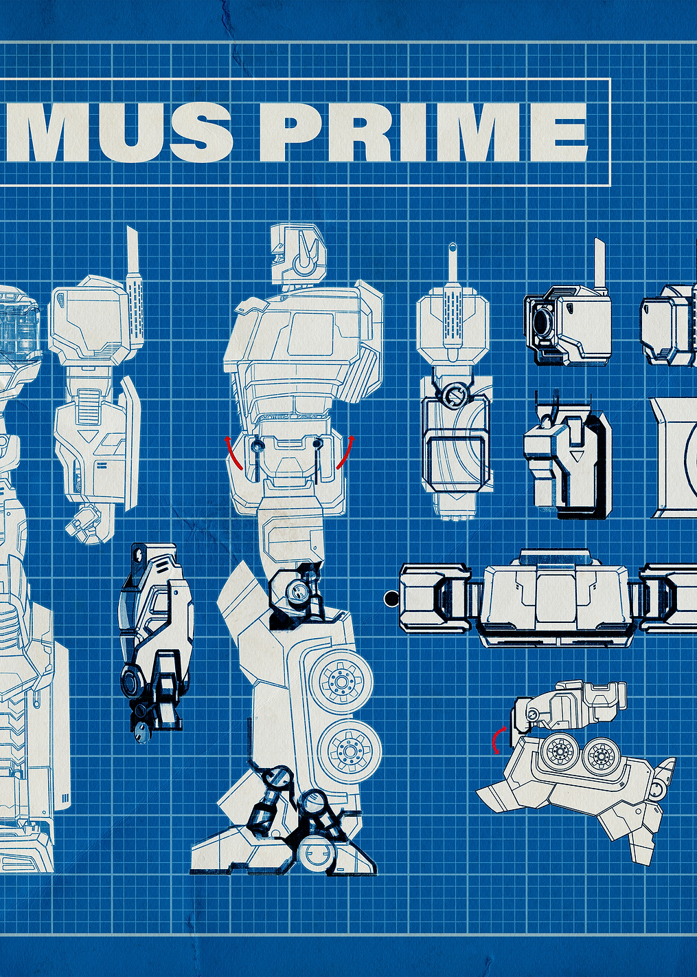 Optimus Prime Blueprint: постер из коллекции Transformers