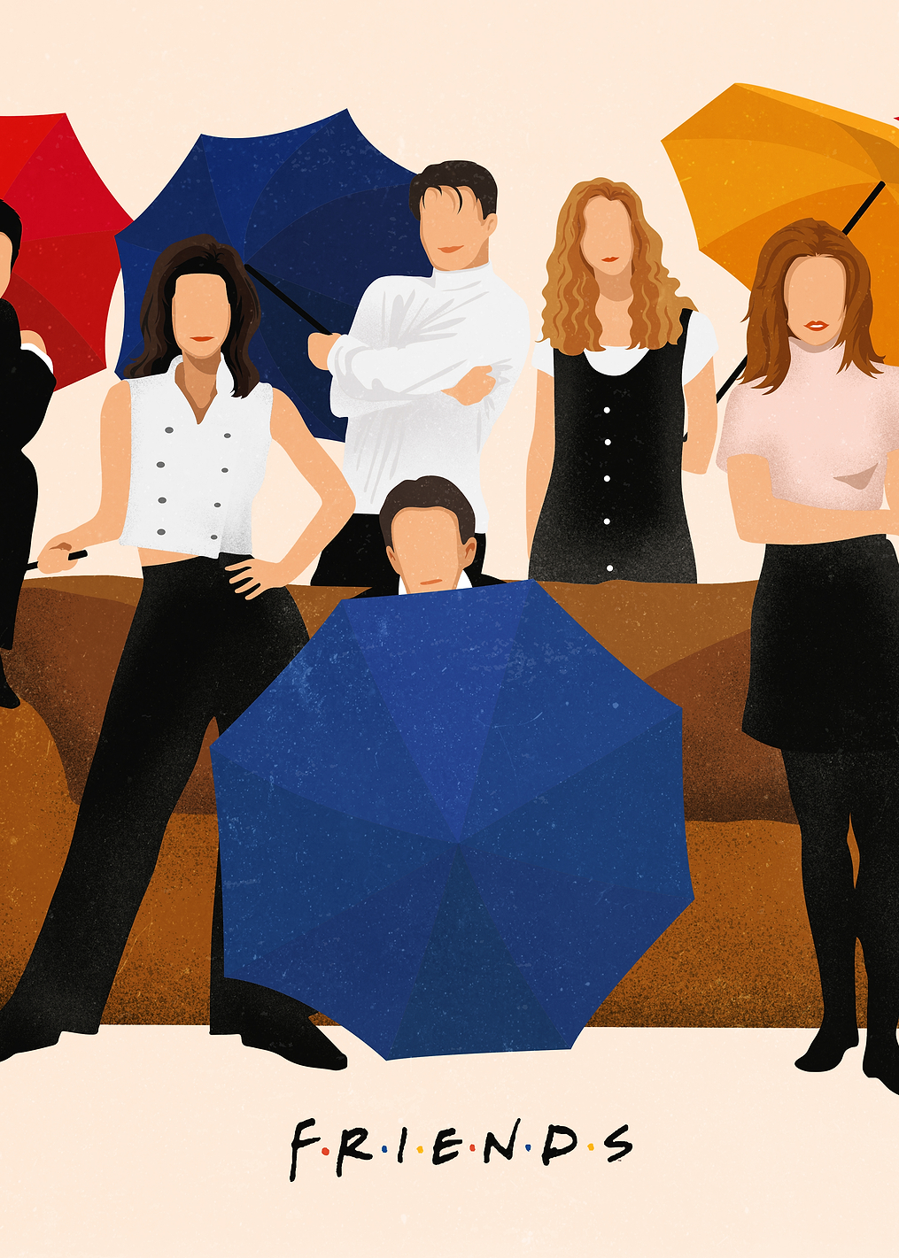 Minimalist Silhouettes: постер из коллекции Friends