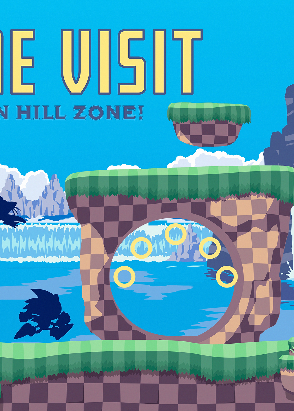 Come Visit Green Hill Zone: постер из коллекции Sonic the Hedgehog