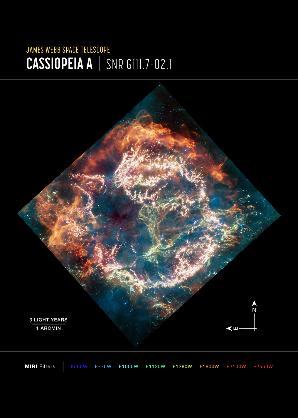 Cassiopeia A Frame: постер из коллекции Inspired by NASA