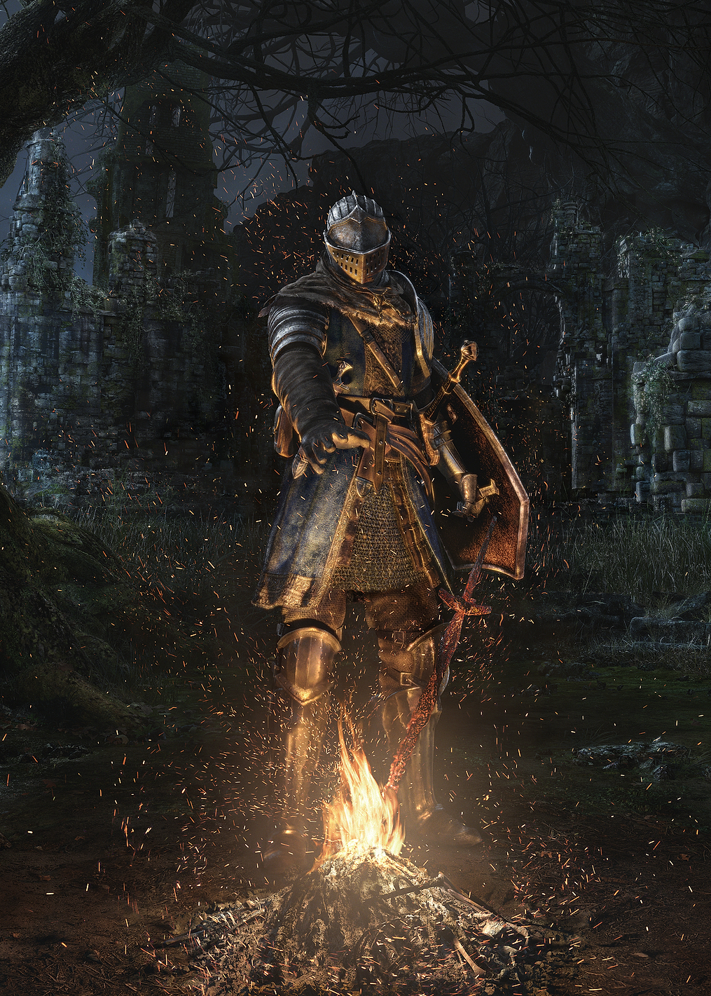 Bonfire in the Shrine: постер из коллекции DARK SOULS