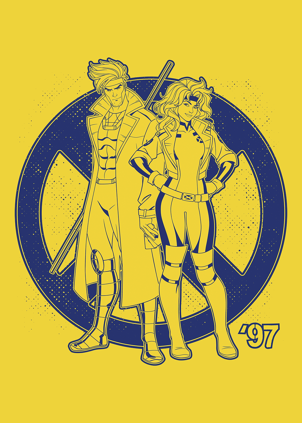 Gambit and Rogue: постер из коллекции Marvel