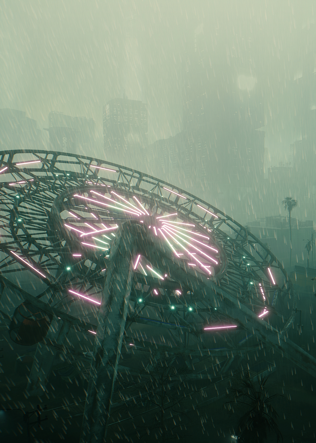 Ferris Wheel: постер из коллекции Cyberpunk 2077