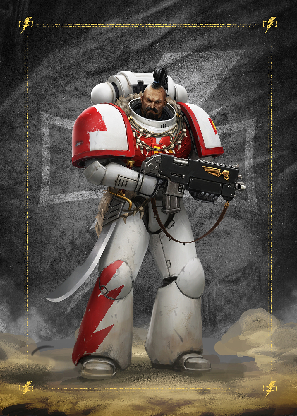 White Scars Battle Brother: постер из коллекции Warhammer