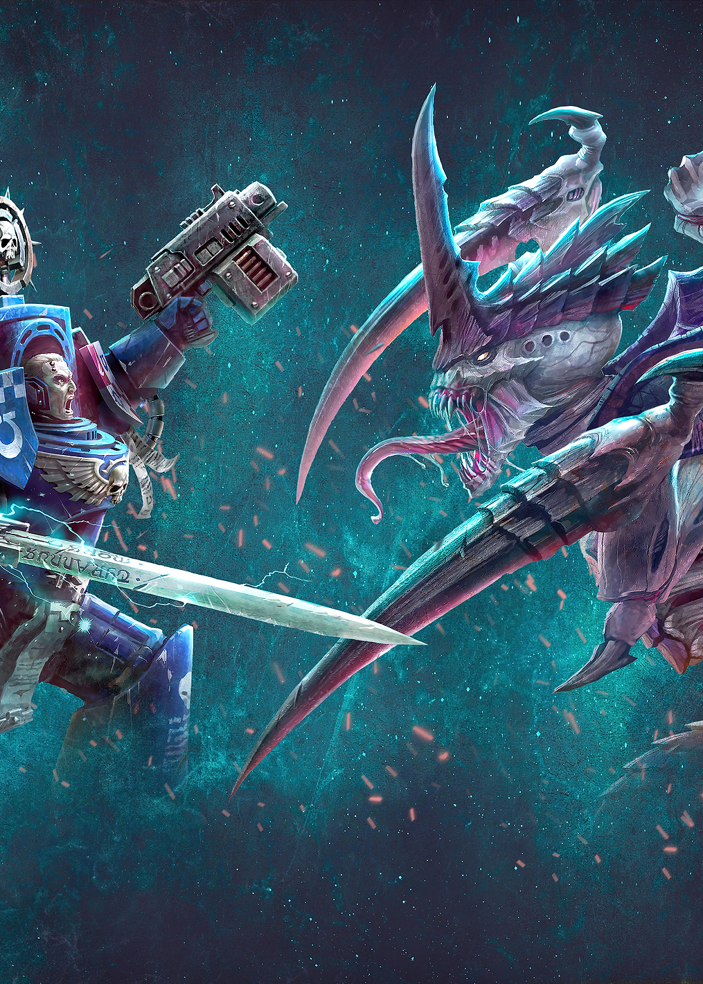 Captain vs. Tyranid Prime: постер из коллекции Warhammer