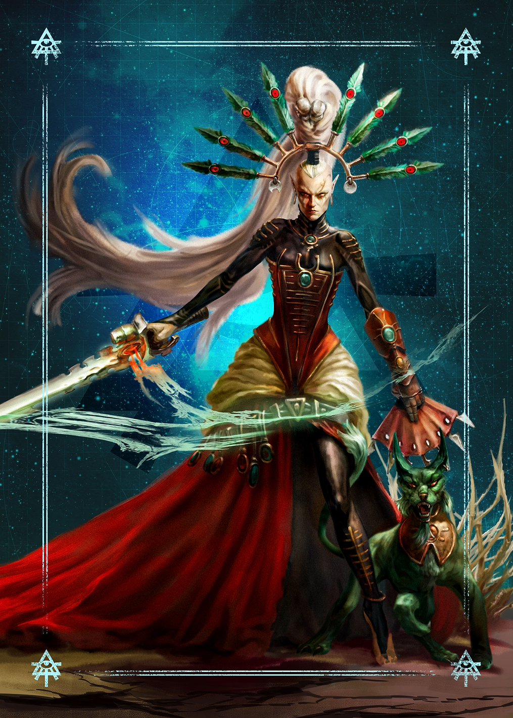 Aeldari Emissary Yvraine: постер из коллекции Warhammer