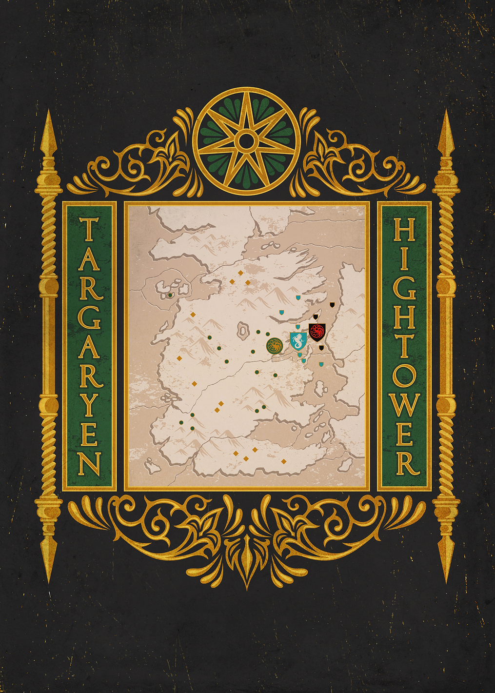 Westeros in Gold: постер из коллекции House of the Dragon