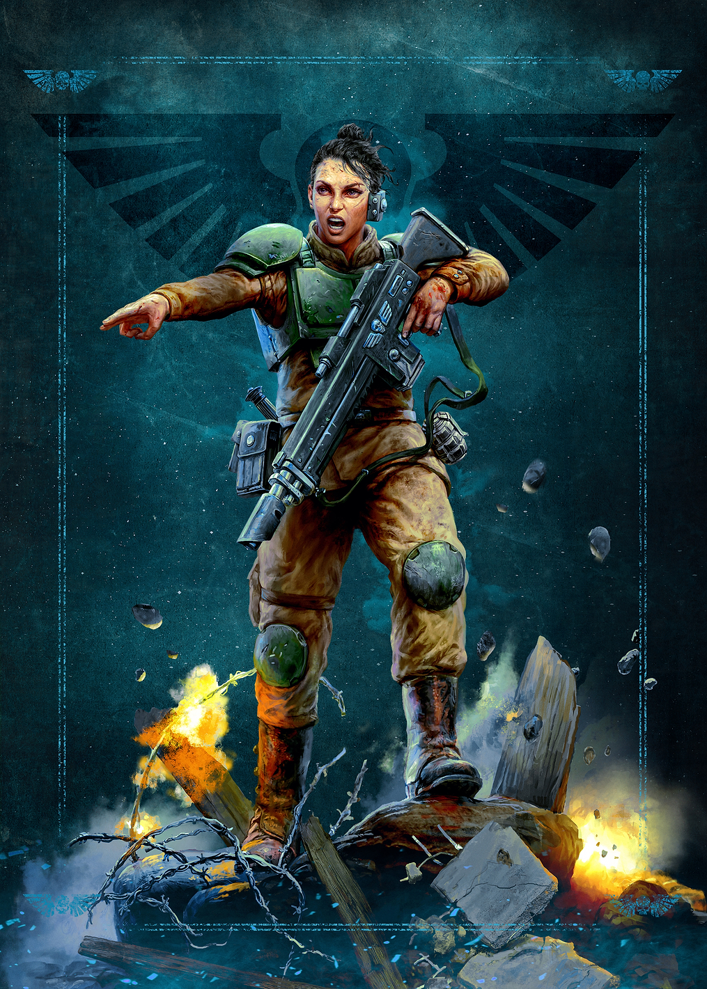 Imperial Guard Sergeant: постер из коллекции Warhammer